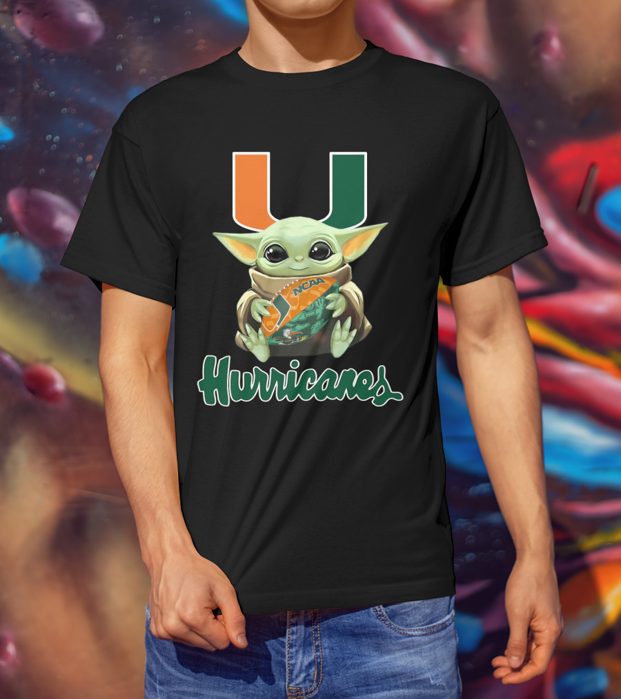 Miami Hurricanes Baby Yoda Ncaa U T-Shirt