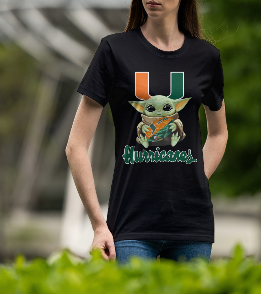 Miami Hurricanes Baby Yoda Ncaa U T-Shirt