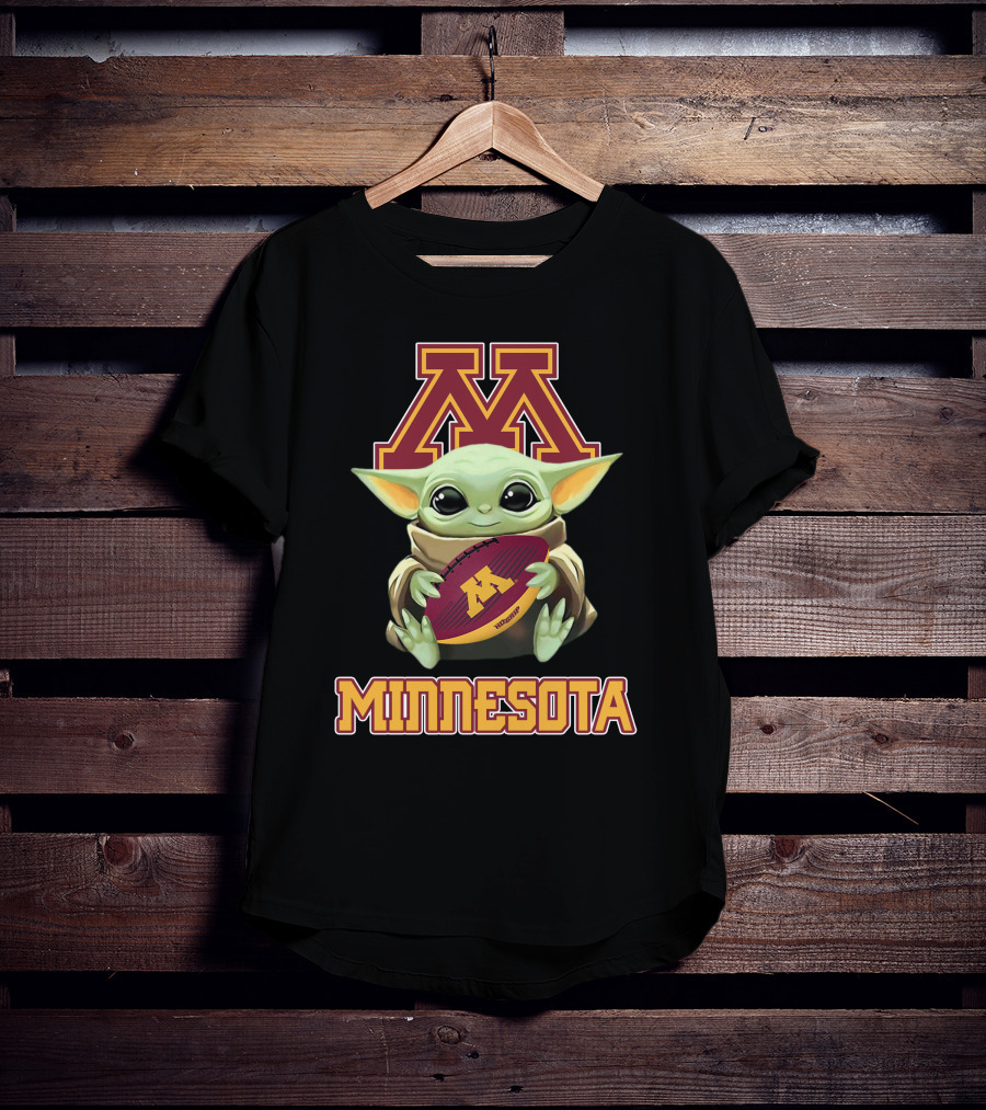 Minnesota Golden Gophers Baby Yoda Football Fan Gear T-Shirt