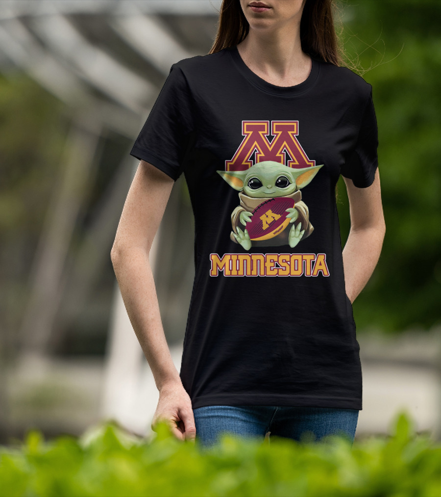 Minnesota Golden Gophers Baby Yoda Football Fan Gear T-Shirt