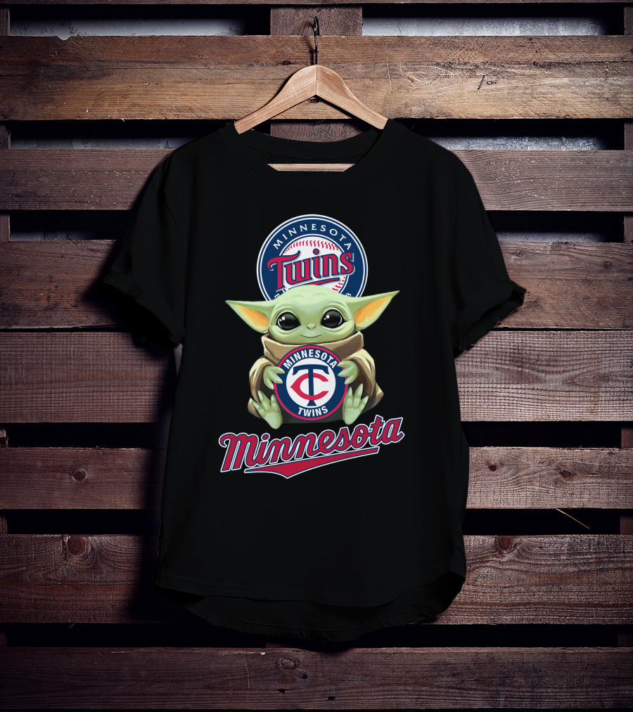 Minnesota Twins Baby Yoda Baseball T-Shirt