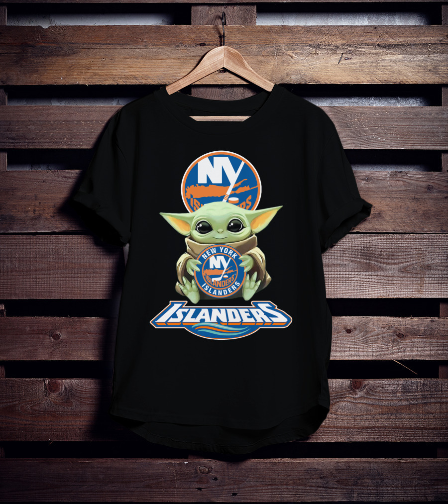 New York Islanders Baby Yoda With Team T-Shirt