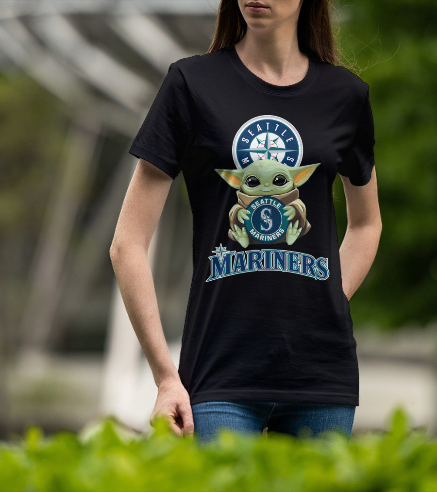 Seattle Mariners Baby Yoda Star Wars T-Shirt
