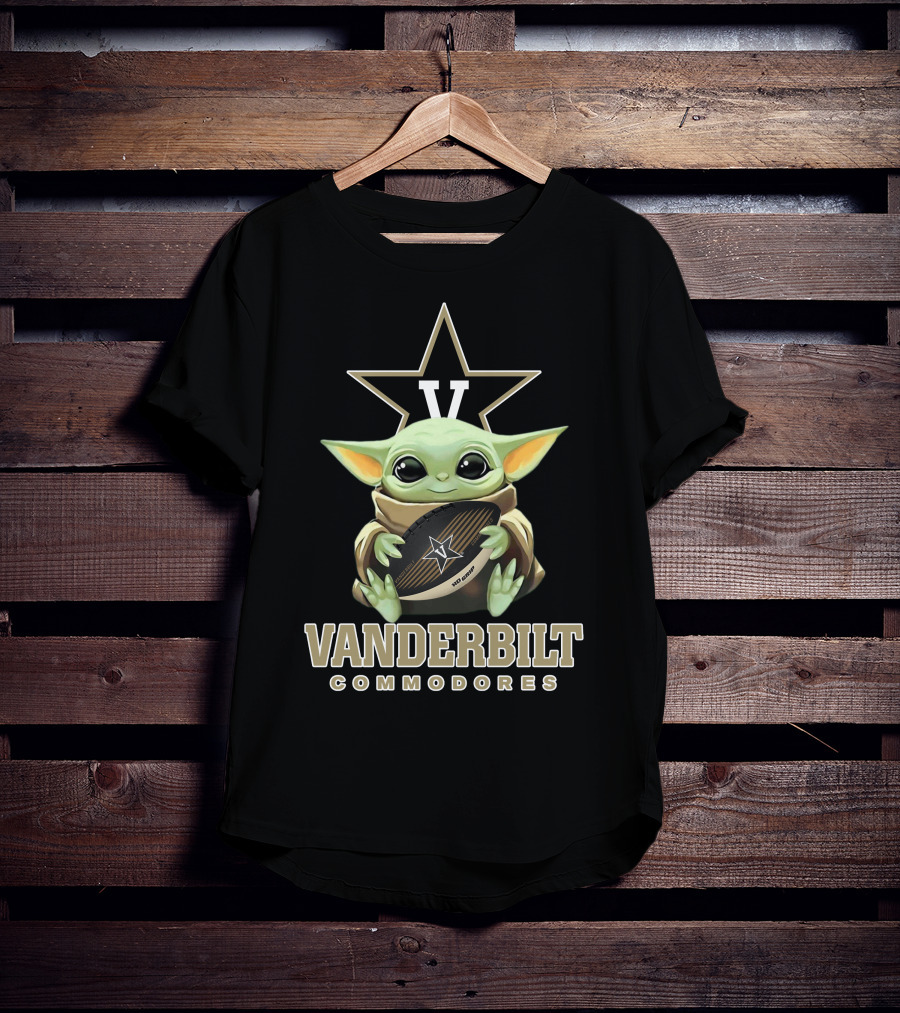 Vanderbilt Commodores Star Wars Yoda Football T-Shirt