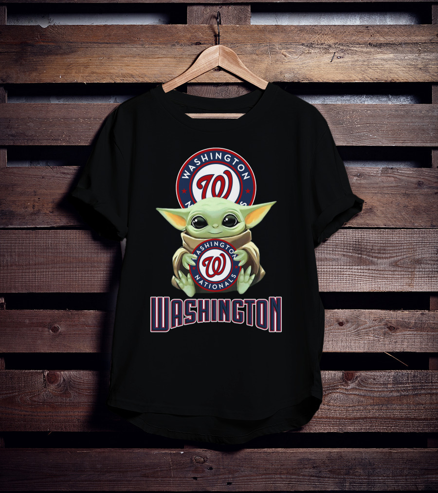 Washington Nationals Baby Yoda Star Wars Fan Collaboration T-Shirt