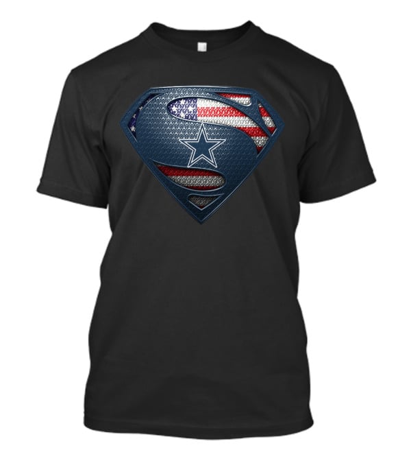 Dallas Cowboys Superman American Flag Star T-Shirt
