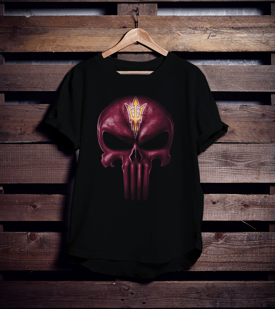 Arizona State Sun Devils Punisher Skull T-Shirt