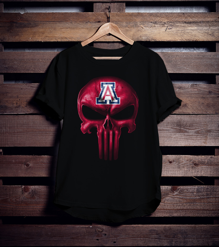 Arizona Wildcats Punisher Skull T-Shirt