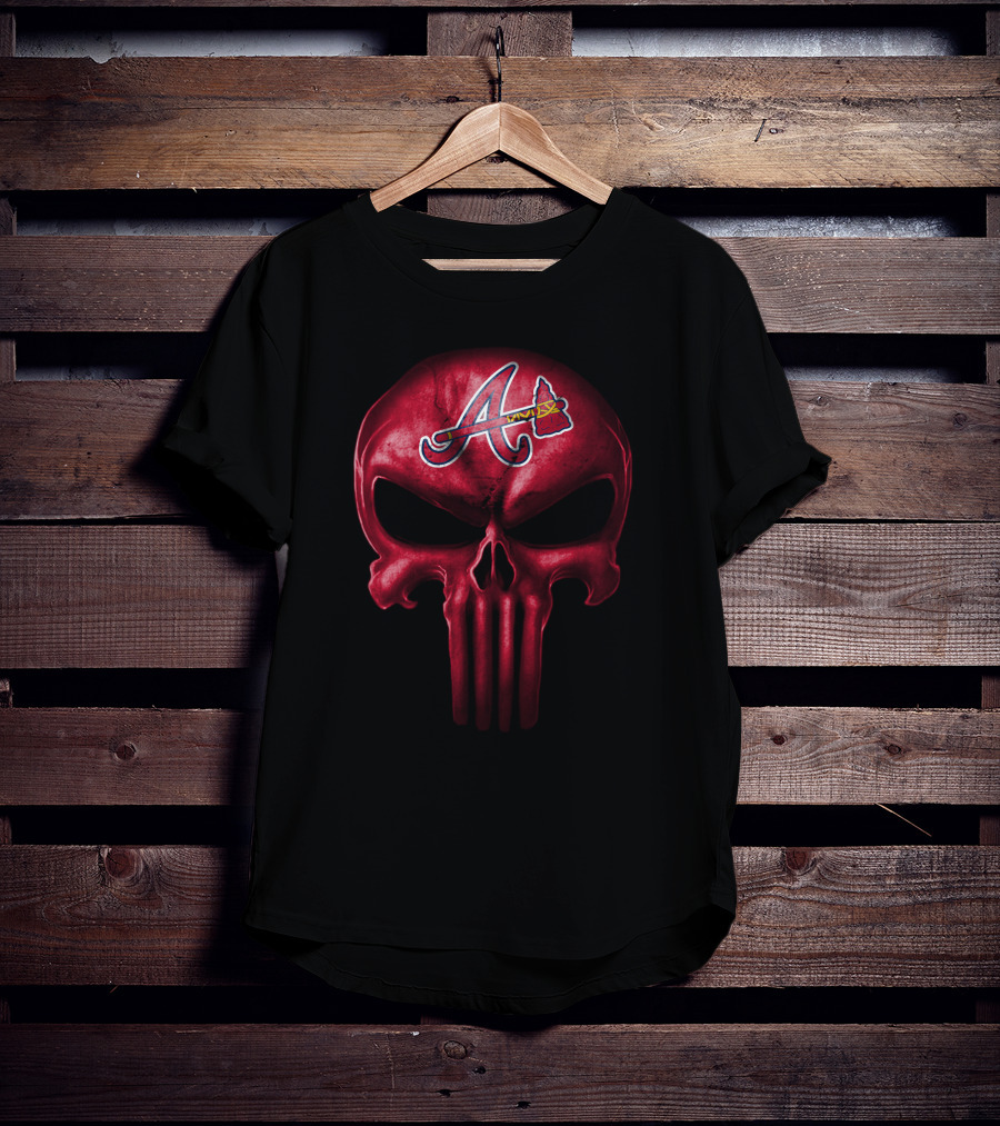 Atlanta Braves Skull Punisher T-Shirt
