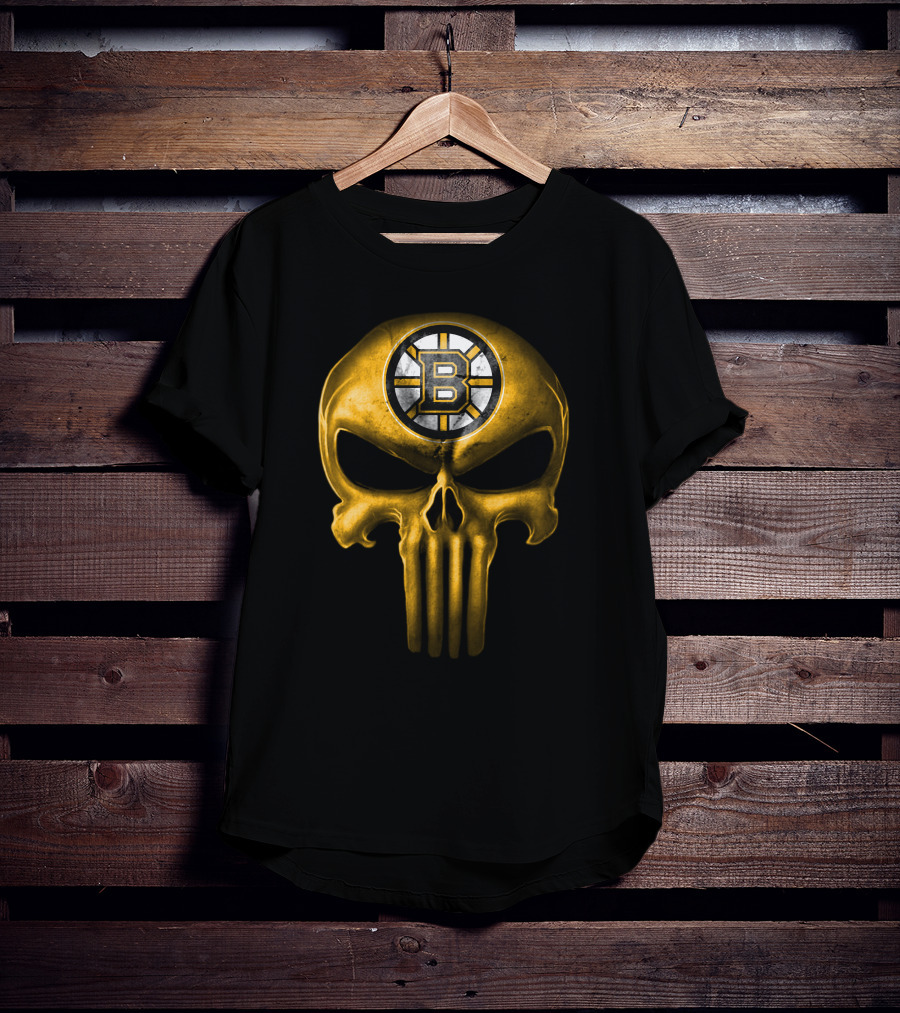 Boston Bruins Punisher Skull T-Shirt