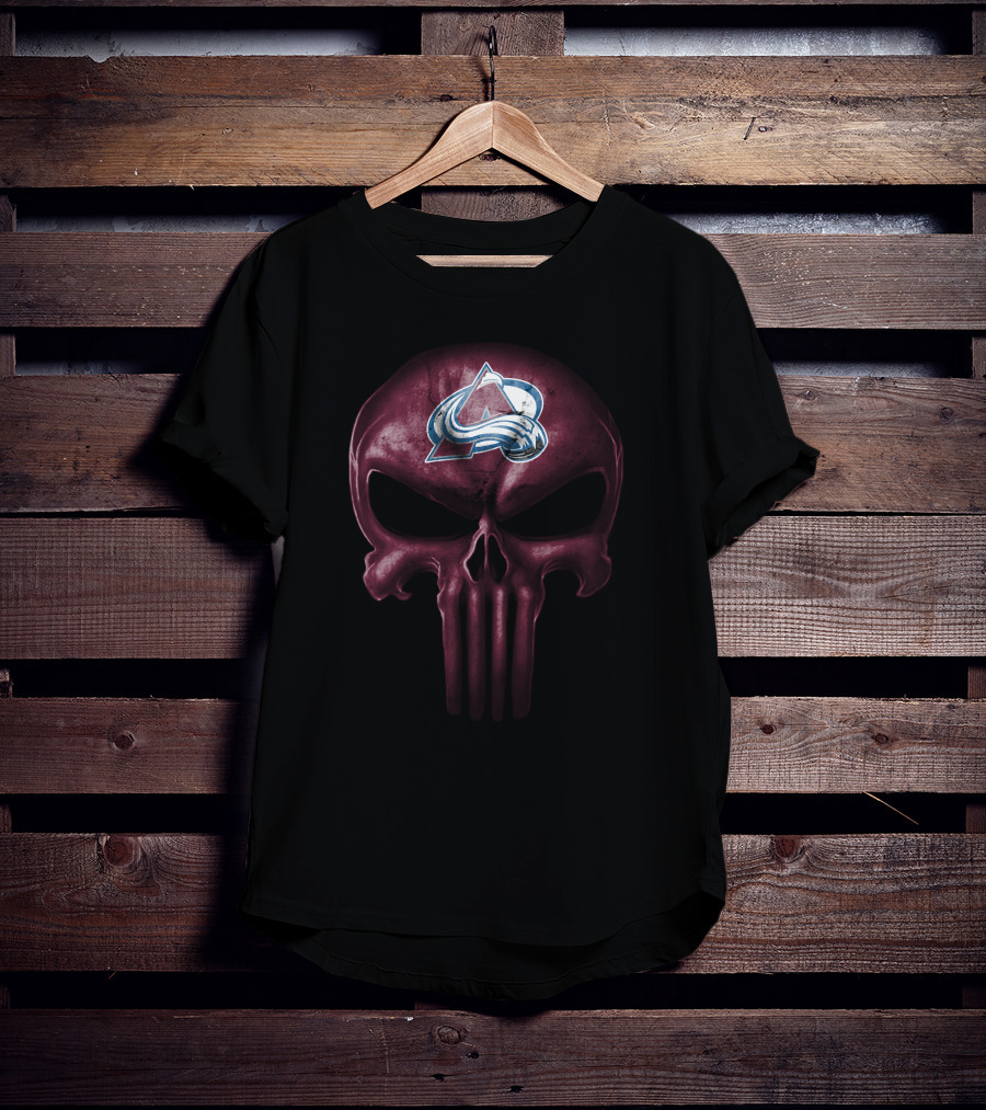 Colorado Avalanche Logo Skull T-Shirt