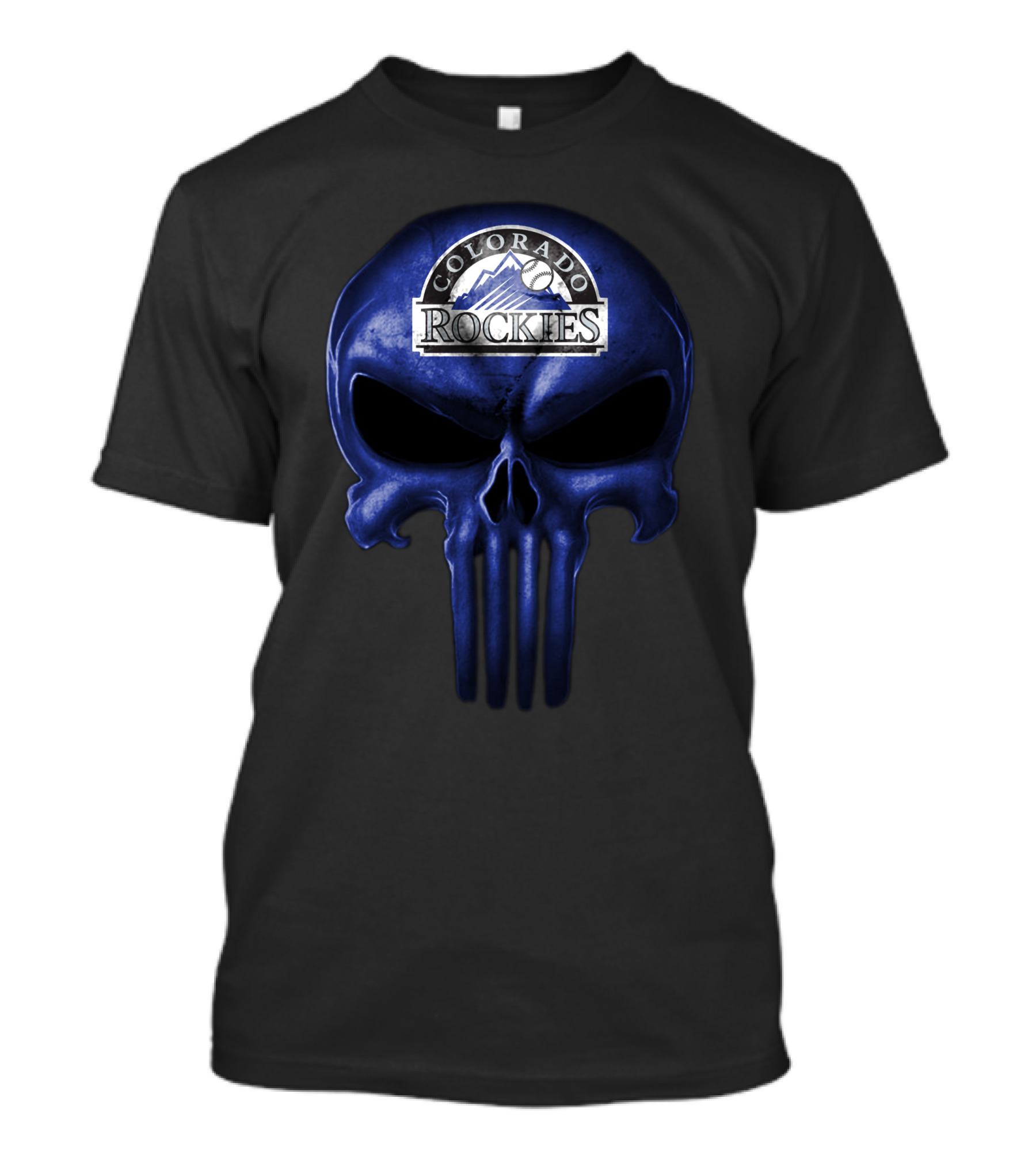 Colorado Rockies Skull Baseball T-Shirt