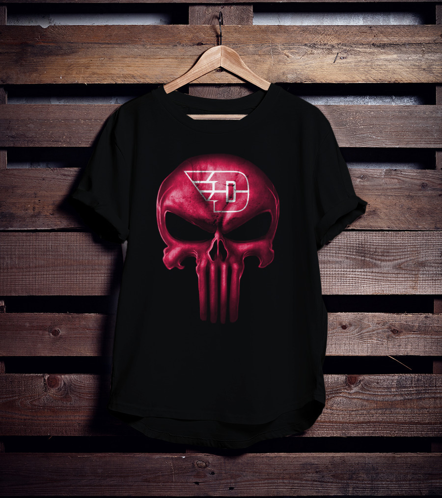 Dayton Flyers Skull Logo Red T-Shirt
