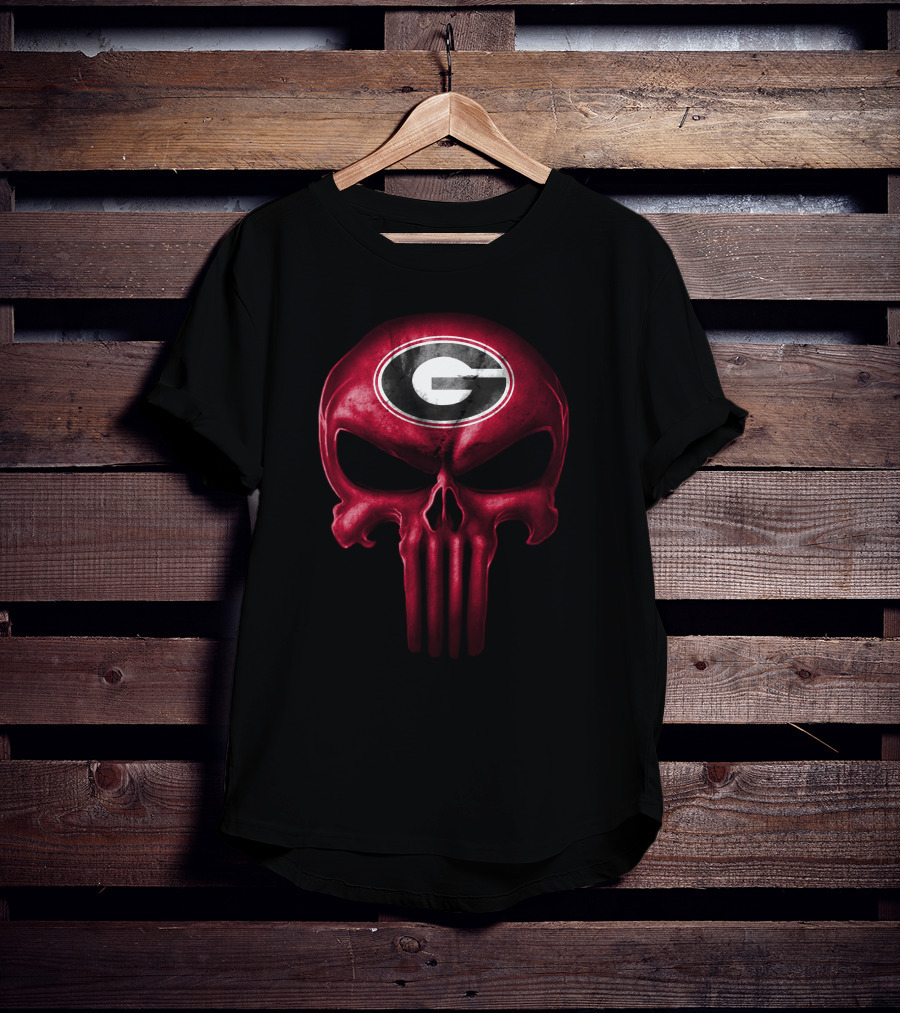 Georgia Bulldogs Skull T-Shirt