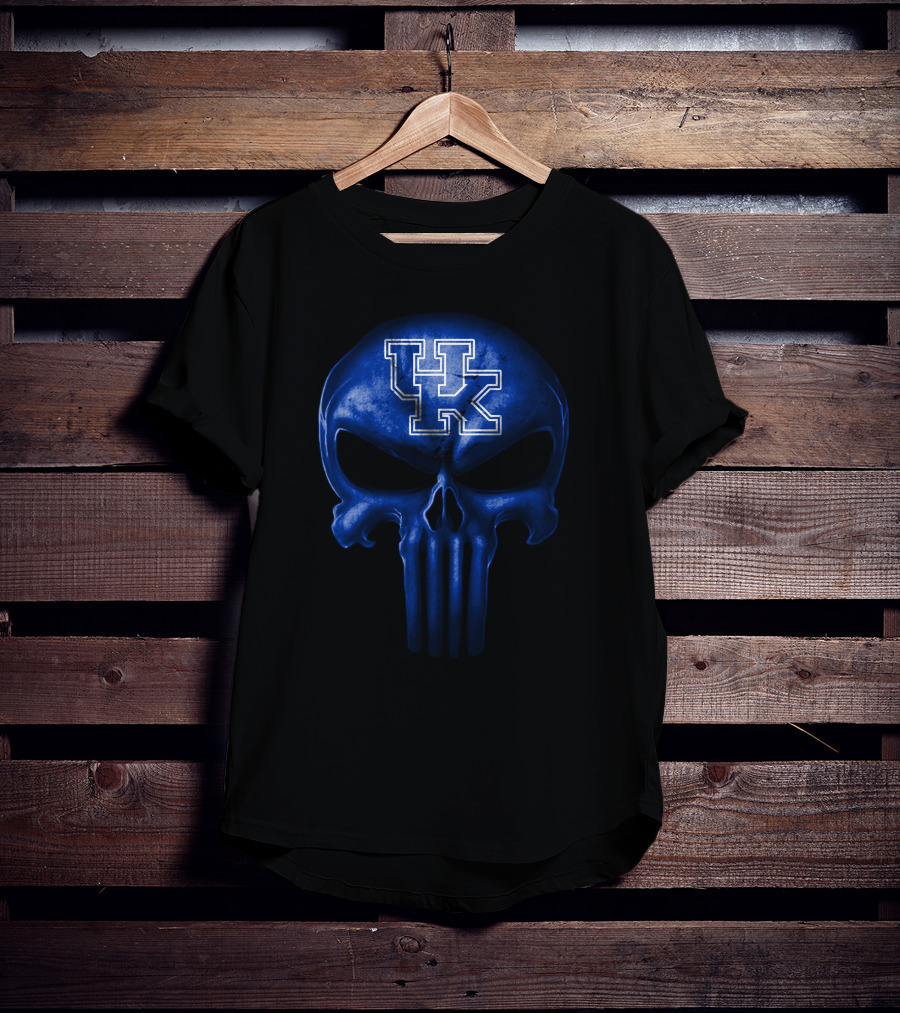 Kentucky Wildcats Skull Punisher T-Shirt