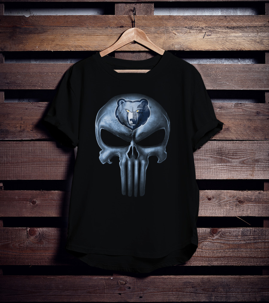 Memphis Grizzlies Skull Punisher T-Shirt