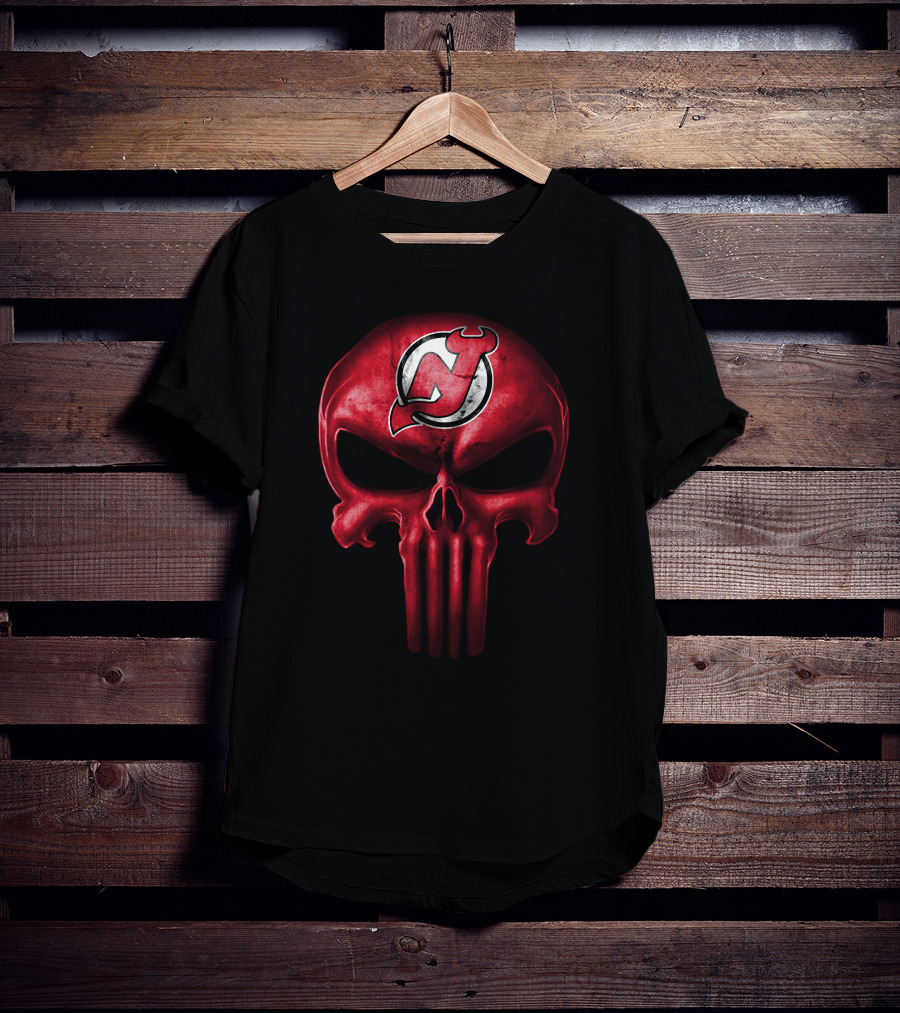 New Jersey Devils Punisher Skull T-Shirt