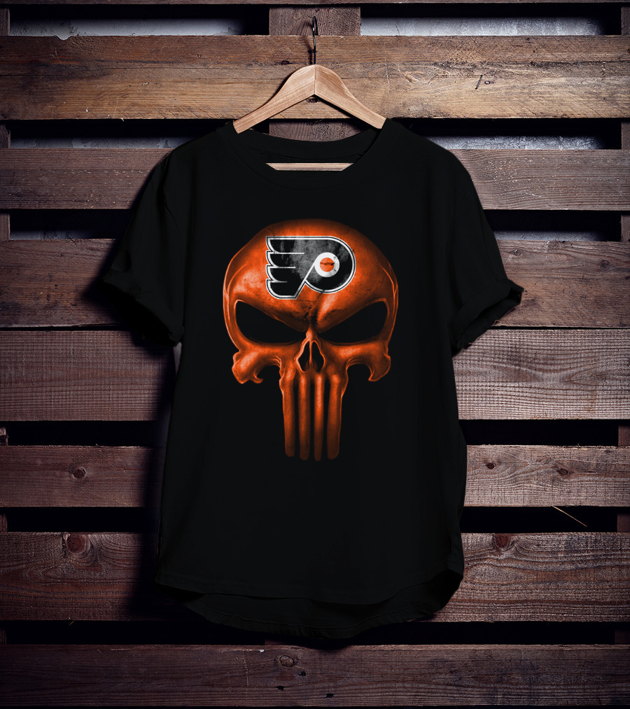 Philadelphia Flyers Skull Punisher T-Shirt