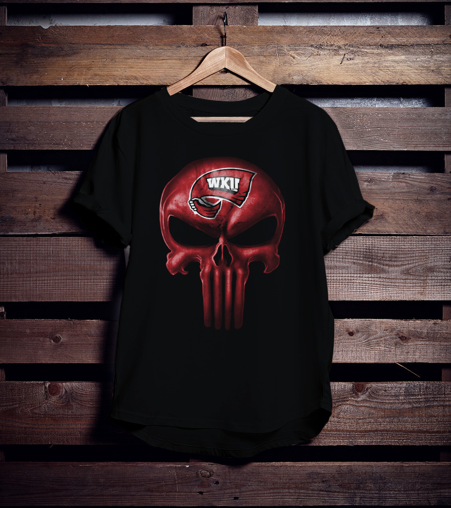 Western Kentucky Hilltoppers Wku Red Skull T-Shirt
