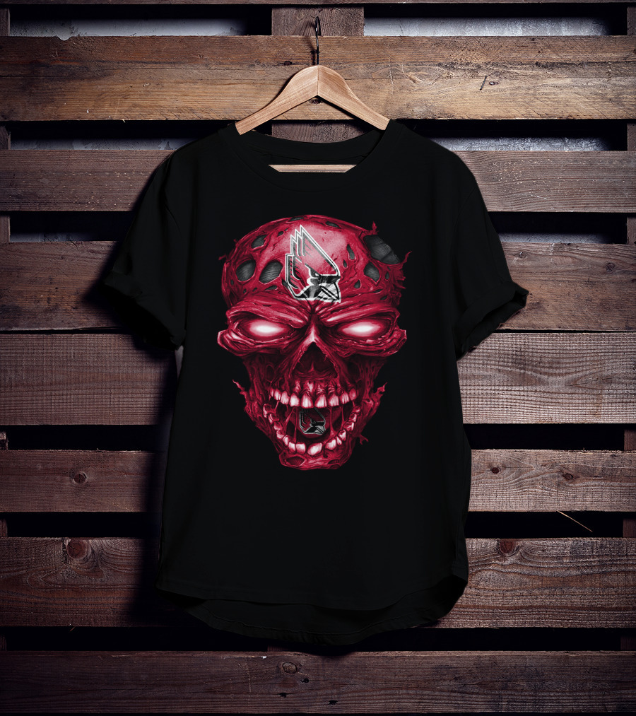 Ball State Cardinals Skull T-Shirt