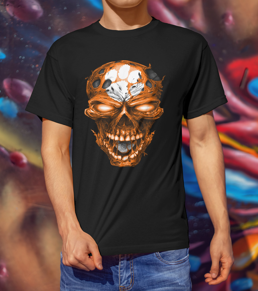 Clemson Tigers Skull Paws T-Shirt