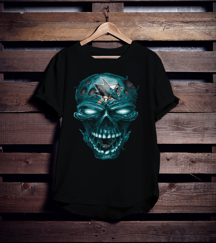 San Jose Sharks Skull Graphic With Team T-Shirt