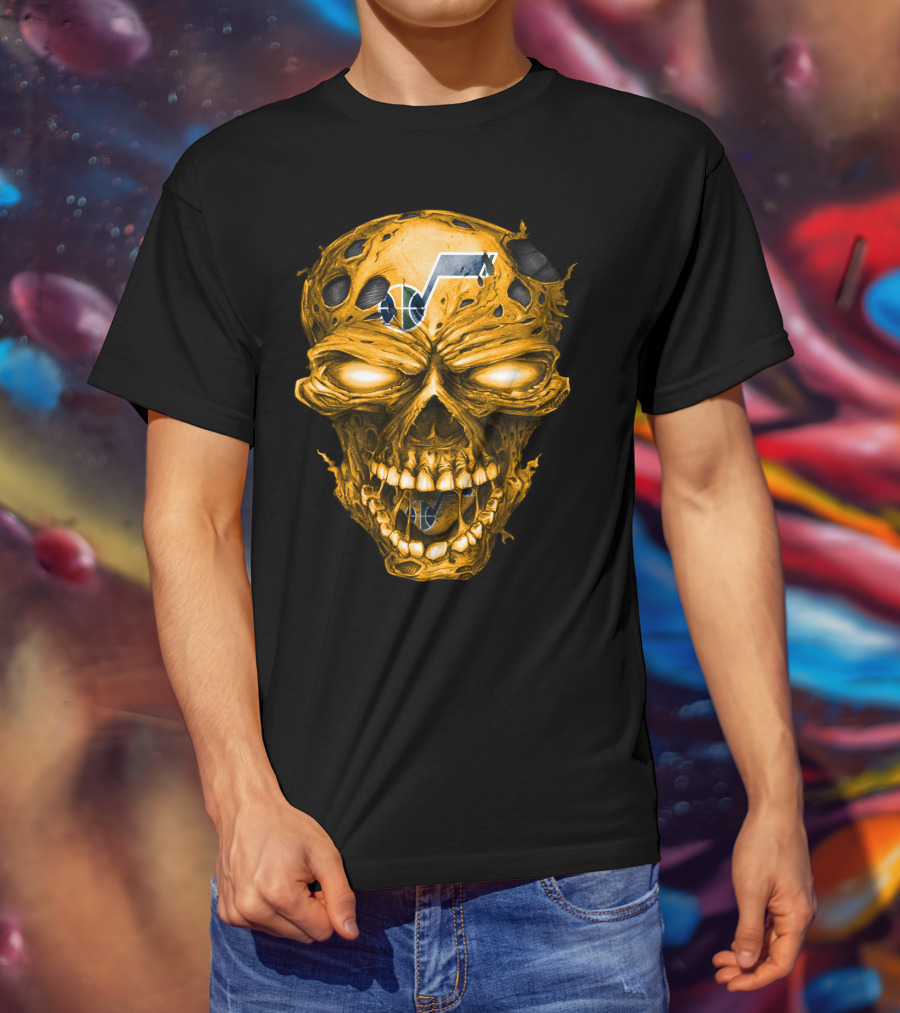 Utah Jazz Skull Logo T-Shirt