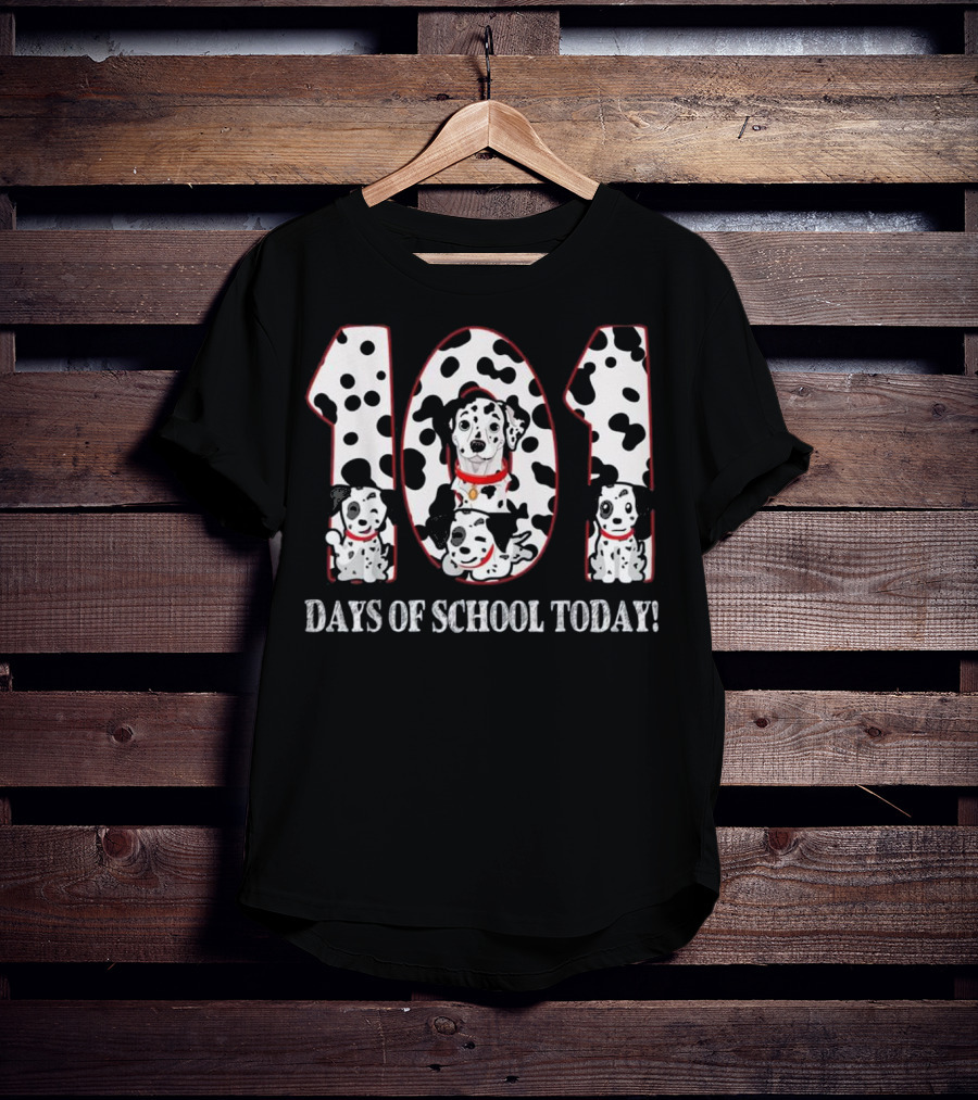 101 Days Of School Today Dalmatian Dog Spots T-Shirt