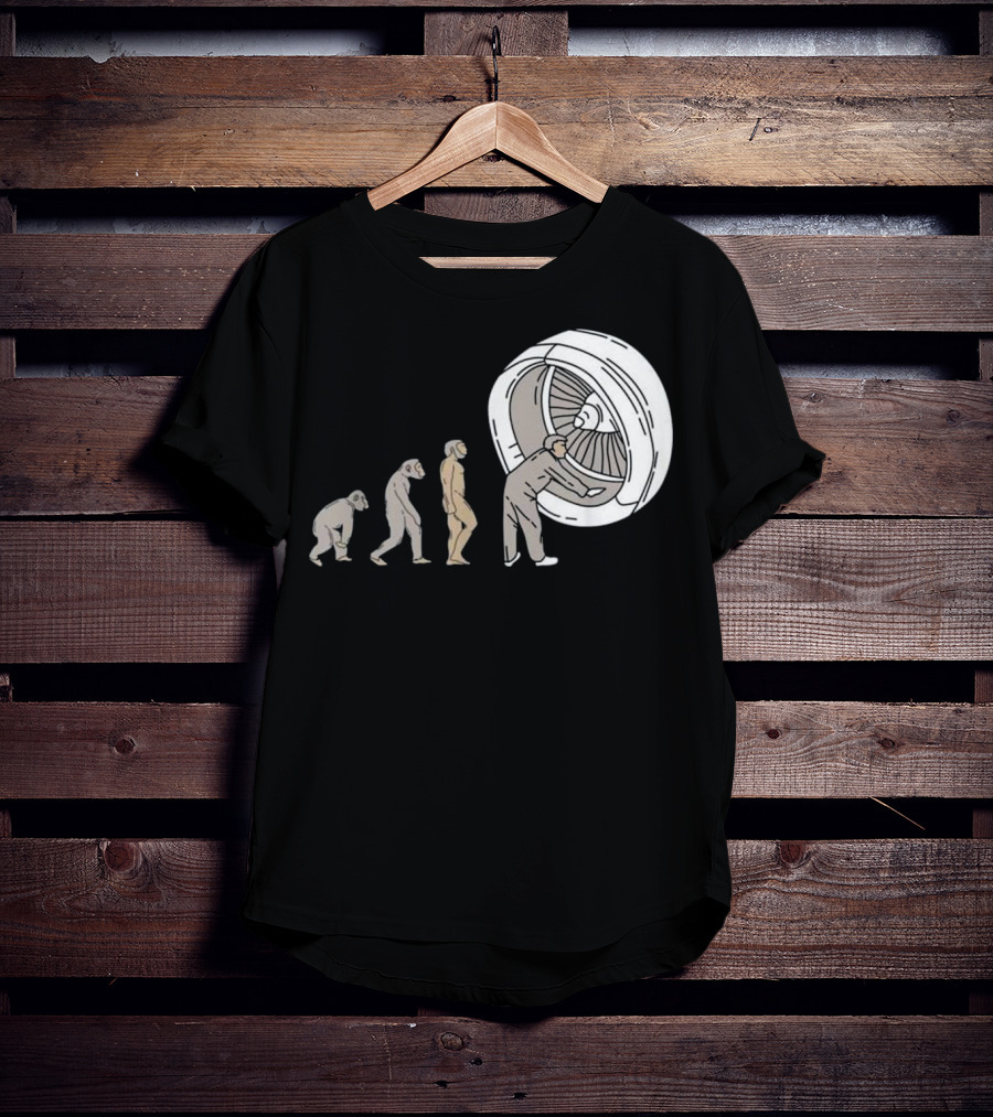 Evolution Of Airplane Mechanic Aircraft Maintenance T-Shirt