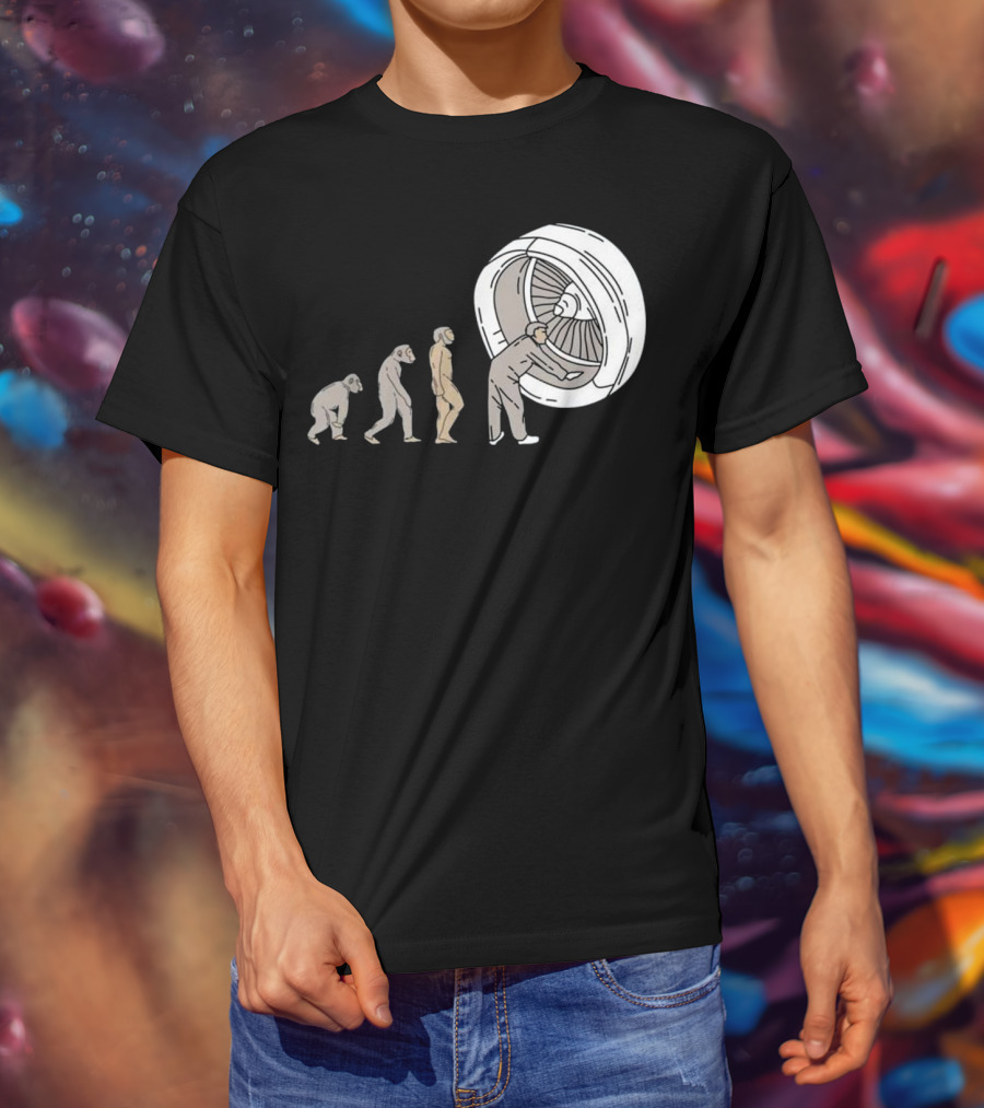 Evolution Of Airplane Mechanic Aircraft Maintenance T-Shirt