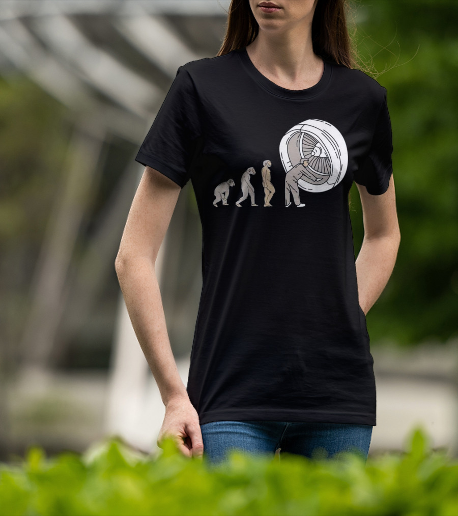 Evolution Of Airplane Mechanic Aircraft Maintenance T-Shirt