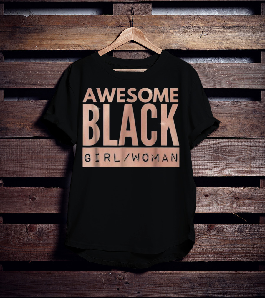 Awesome Black Girl Woman IN Rose Gold Prowd T-Shirt