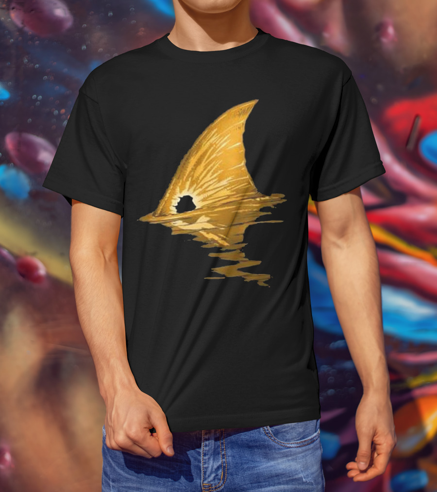 BACK PRINT Tailing Redfish Red Drum Fin T-Shirt