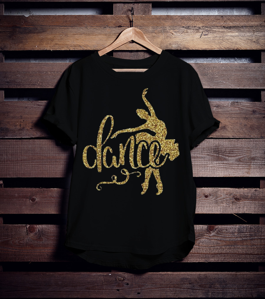Gold Ballerina Dance Ballet T-Shirt