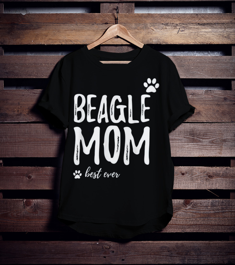 BEAGLE MOM Best Ever Paw Print Funny For Dog T-Shirt
