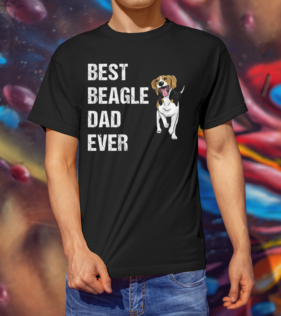 Best Beagle Dad Ever Funny Beagle Dog T-Shirt