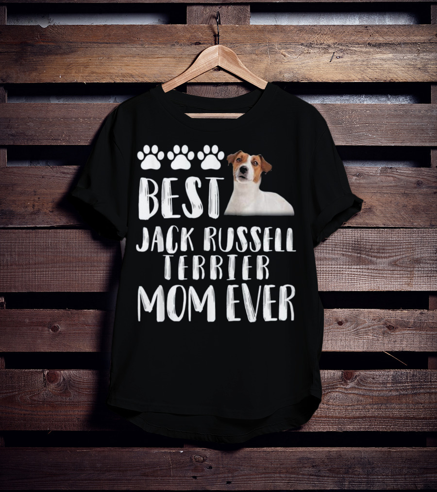 Best Jack Russell Terrier Mom Ever Paw Prints Dog T-Shirt