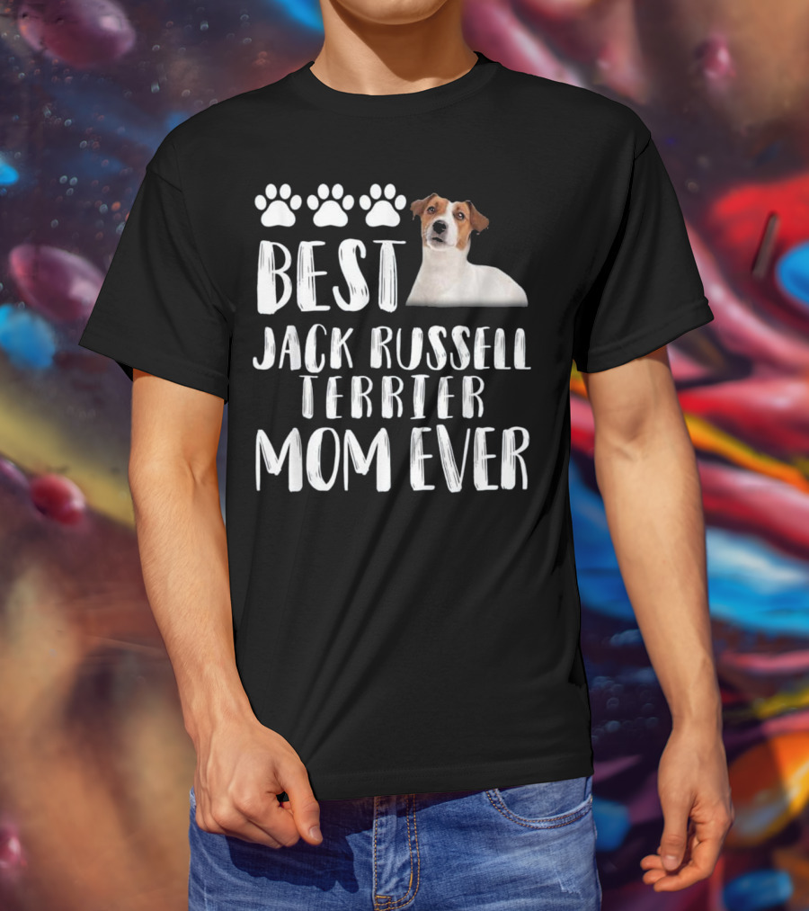 Best Jack Russell Terrier Mom Ever Paw Prints Dog T-Shirt