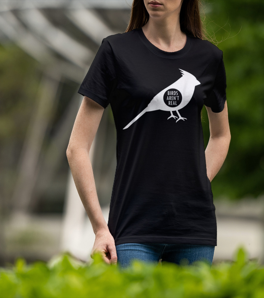 Birds Aren't Real White Bird T-Shirt