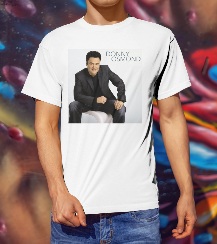 DONNY OSMOND Sitting In Black Suit T-Shirt