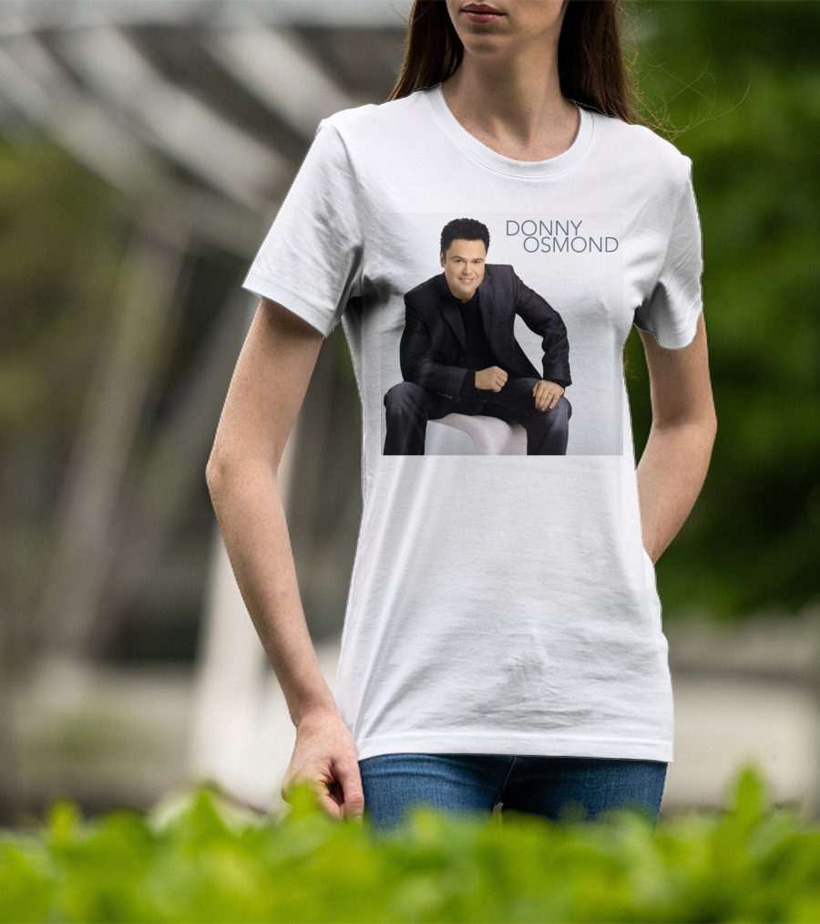 DONNY OSMOND Sitting In Black Suit T-Shirt