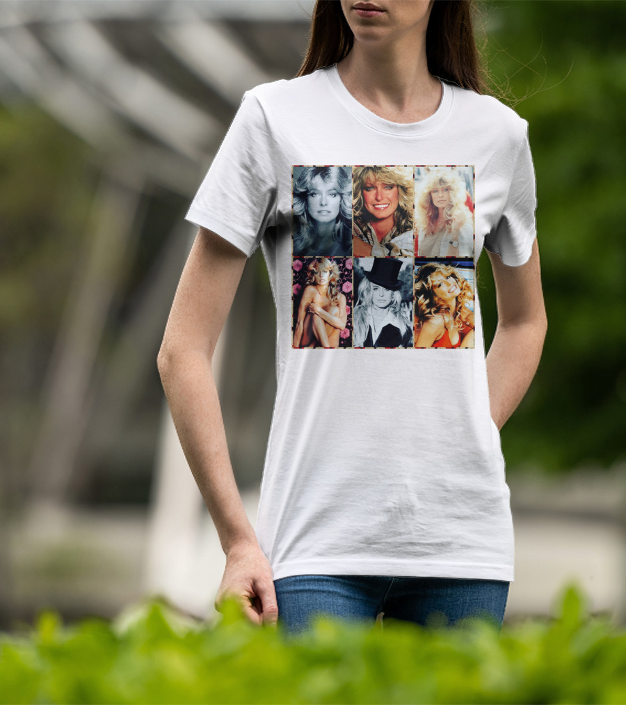 Farrah Fawcett Iconic Photo Collage T-Shirt