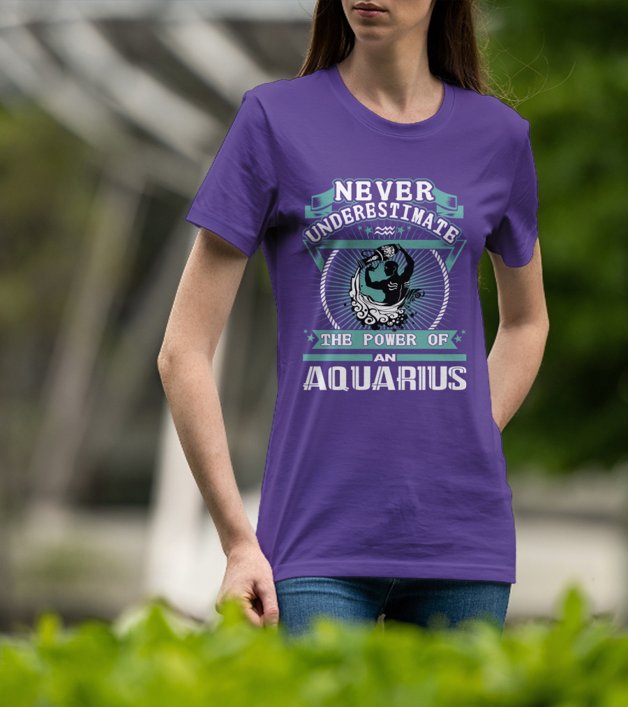 Never Underestimate The Power Of An Aquarius T-Shirt