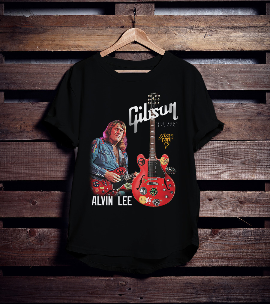 Gibson Big Red ES-335 Alvin Lee Guitar Iconic Rock Legend T-Shirt