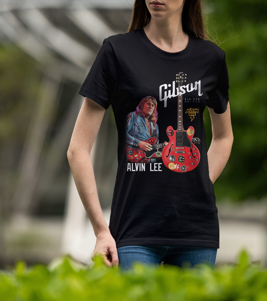 Gibson Big Red ES-335 Alvin Lee Guitar Iconic Rock Legend T-Shirt