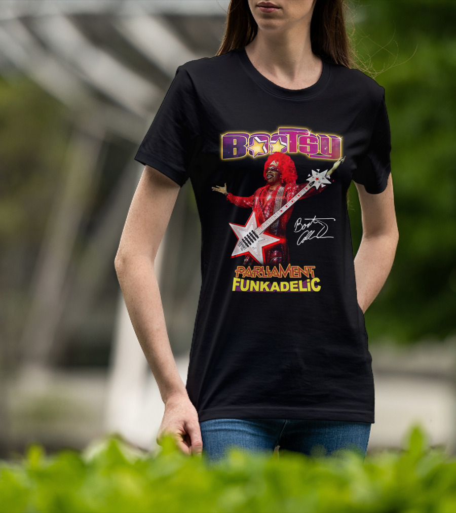 Bootsy Collins Parliament Funkadelic Star Bass Guitar Signature T-Shirt