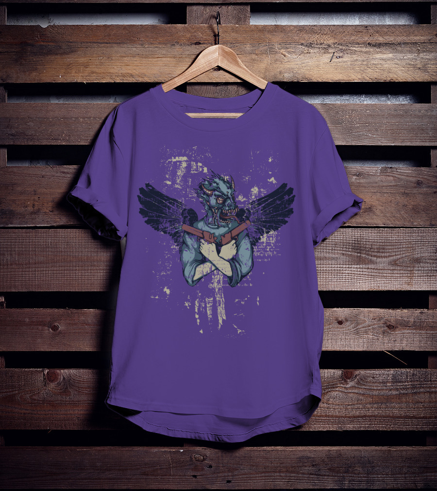 THE CHIM Winged Creature With Shielded Arms T-Shirt