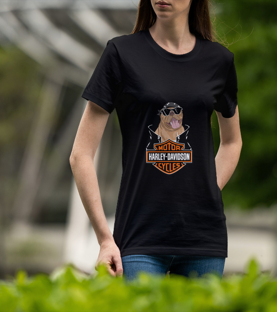 Harley Davidson Dogues De Bordeaux Cycles T-Shirt