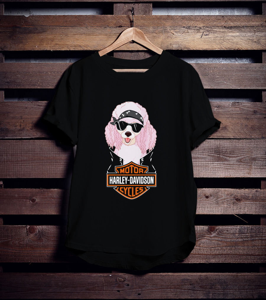 Poodles Harley Davidson Motorcycles T-Shirt