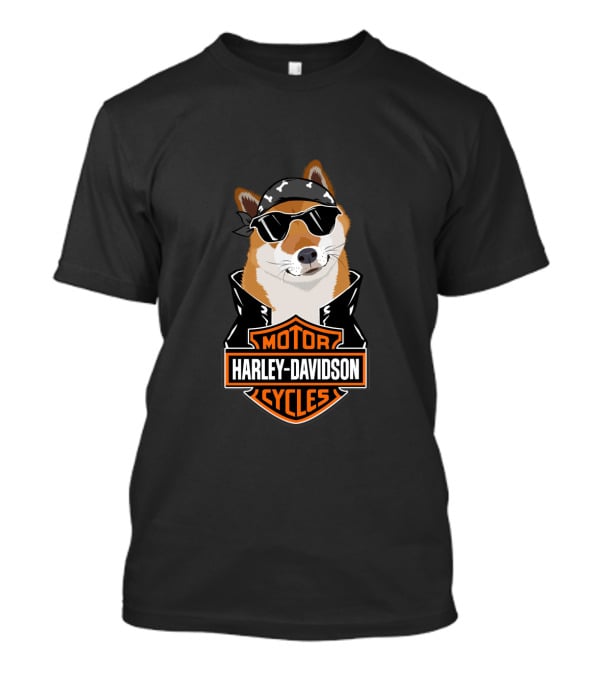 Harley Davidson Shiba Inu Motorcycles T-Shirt